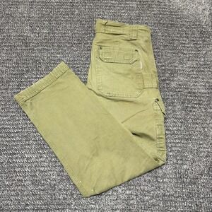 Duluth Trading Co Mens Flex Fire Hose Cargo Pants 32x32 Relaxed Fit Olive Green